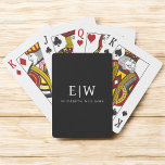 Black and White Minimalist Modern Monogram Playing Cards<br><div class="desc">Introducing our Black and White Minimalist Modern Monogram Collection: Embrace simplicity and sophistication with our minimalist designs, curated to elevate your style effortlessly. Crafted with a keen eye for modern aesthetics, this collection features sleek black and white designs accentuated by personalized monograms. From chic stationery to versatile accessories, our collection...</div>