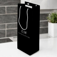 Black and White Minimalist Modern Monogram