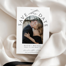 Black and white minimalist modern photo wedding