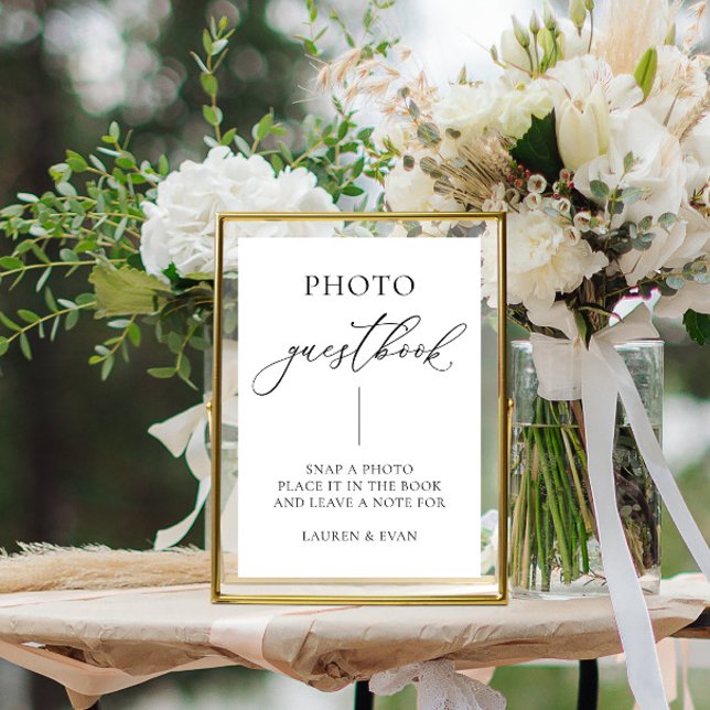 Black and White Minimalist Photo Guestbook (Creator Uploaded)