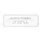 Black and white minimalist return address