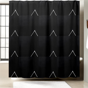 Black and White Minimalist Shower Curtain Style 1