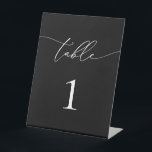 Black and White Minimalist Table Number Pedestal Sign<br><div class="desc">Beautiful,  elegant,  modern and minimalist,  table number card. Fully customizable. **PLEASE NOTE: To order,  simply adjust your table number and add each number to your cart separately. Then check out once you are finished.</div>