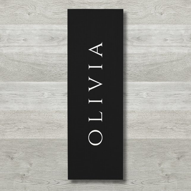 Black and White minimalist Yoga Mat (Black and White Yoga Mat)