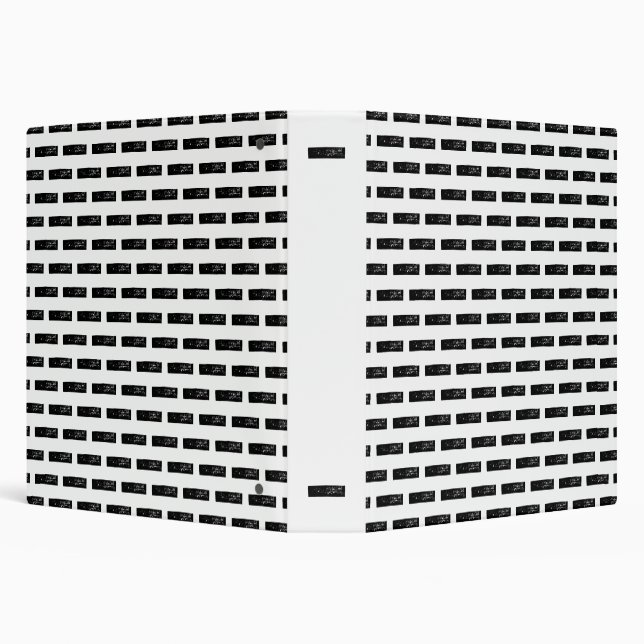 Black and White "Minus" Math Symbol Lino Cut Binder (Background)