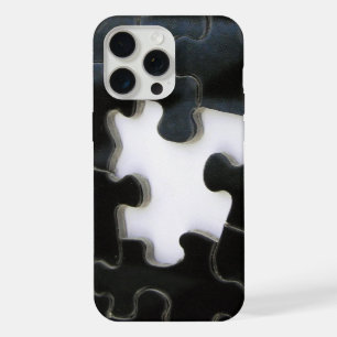 Black and White Missing Jigsaw Puzzle Piece Photo iPhone 15 Pro Max Case