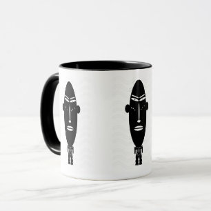 Black and White Modern Abstract face Art Mug