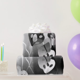 Black And White Modern Abstract Wrapping Paper