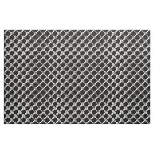 Black And White Modern Art Deco Pattern Fabric