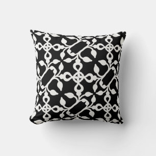 Black And White Modern Art Deco  Throw Pillow