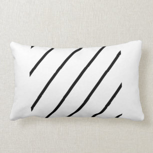 Black and White Modern Art Rectangular Pillow