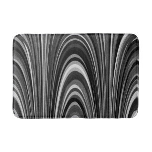 Black and White Modern Bath Mat