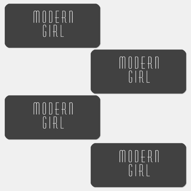 Black and White Modern Clothing Labels (Group)