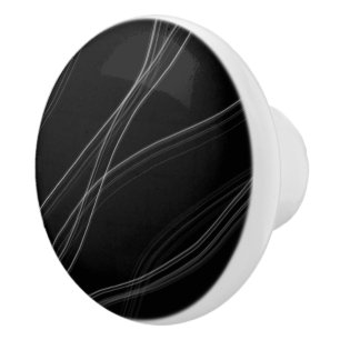 Black and White Modern Design Round Cabinet Knobs