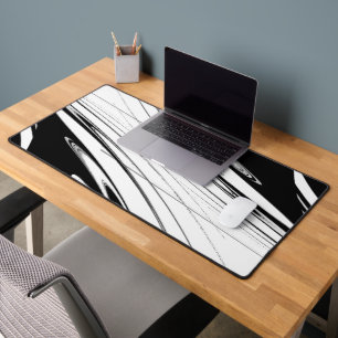 Black and White Modern Desk Mat