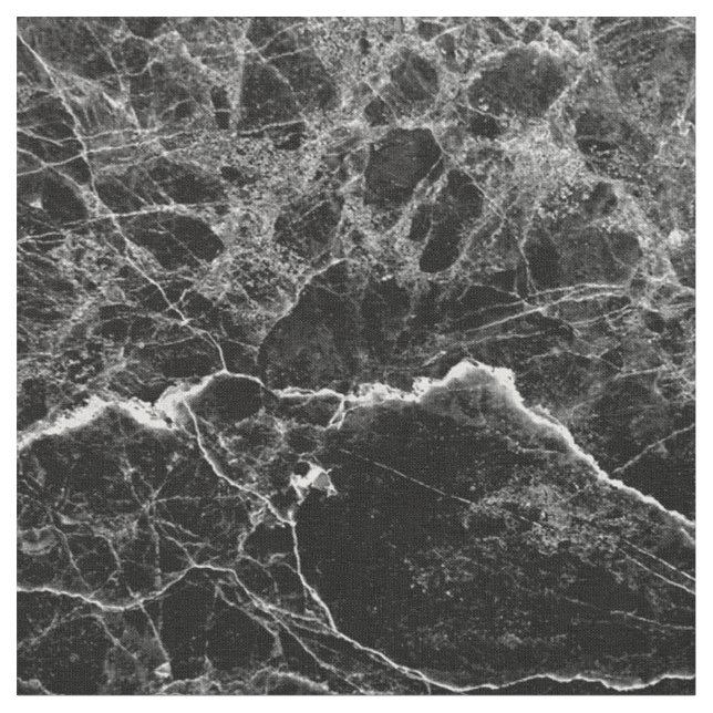 Black and White Modern Faux Marble Pattern Fabric (Close Up)