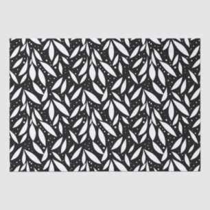 Black and White Modern Foliage Tissue Paper