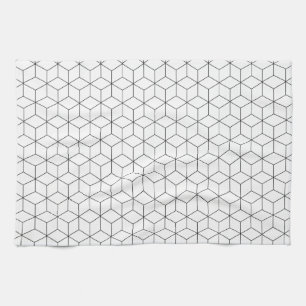 Black And White Modern Geometric Kitchen Towel