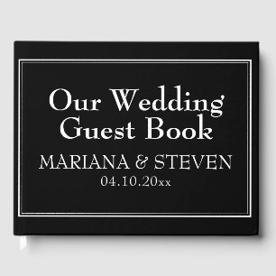 Black and White Modern Guest Book
