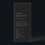 Black and White Modern Handwritten Script Wedding Program<br><div class="desc">This minimalist wedding program features a modern layout with clean typography and elegant handwritten script. It’s designed to guide your guests through the ceremony while complementing your wedding style. The layout includes space for the order of events, wedding party names, and optional thank-you notes. The simple, neutral design works beautifully...</div>