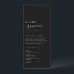 Black and White Modern Handwritten Script Wedding Program<br><div class="desc">This minimalist wedding program features a modern layout with clean typography and elegant handwritten script. It’s designed to guide your guests through the ceremony while complementing your wedding style. The layout includes space for the order of events, wedding party names, and optional thank-you notes. The simple, neutral design works beautifully...</div>