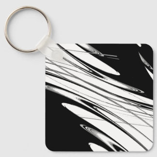 Black and White Modern Keychain