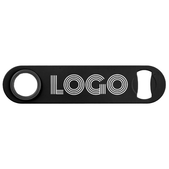 Black and White Modern Logo Promotional Bar Key (Front (Horizontal))