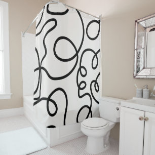 Black And White Modern Minimal Line Brush Strokes