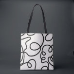 Black And White Modern Minimal Line Brush Strokes Tote Bag<br><div class="desc">Mid Century Modern Abstract Brush Strokes – Minimal Line – Cream white background with black minimal lines.</div>