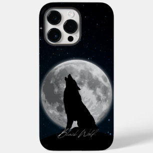 Black And White Modern Minimalist Black Wolf Case-Mate iPhone 14 Pro Max Case