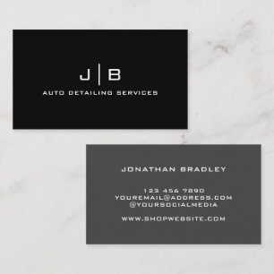 Black and White Modern Minimalist Professional Business Card