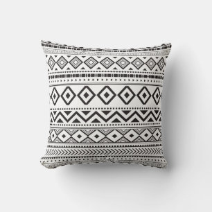 Black and white modern pattern throw pillow