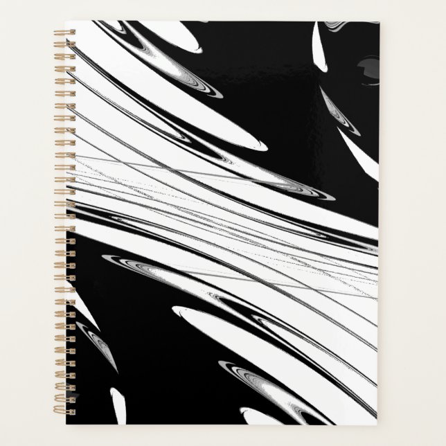 Black and White Modern Planner (Front)