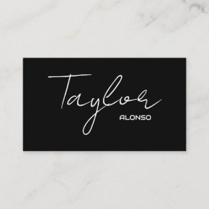 Black and White Modern Professional Name  Enclosure Card