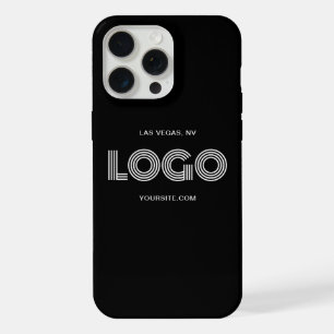 Black and White Modern Rectangular Logo iPhone 15 Pro Max Case