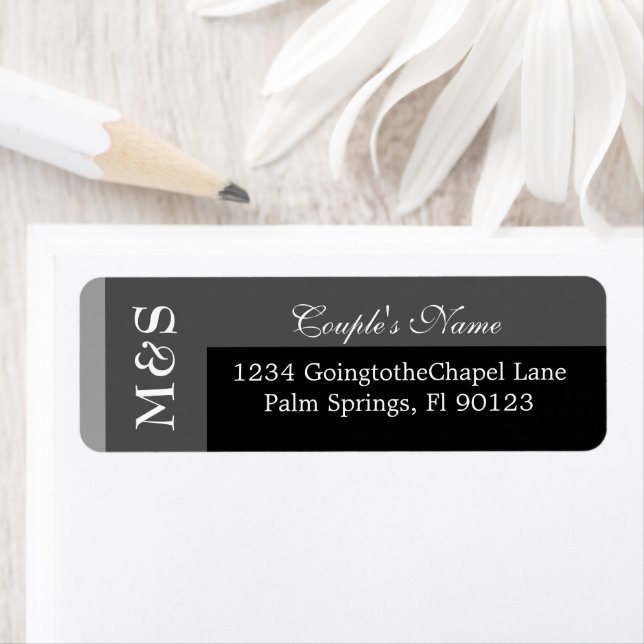 Black and White Modern Script Wedding (Insitu)