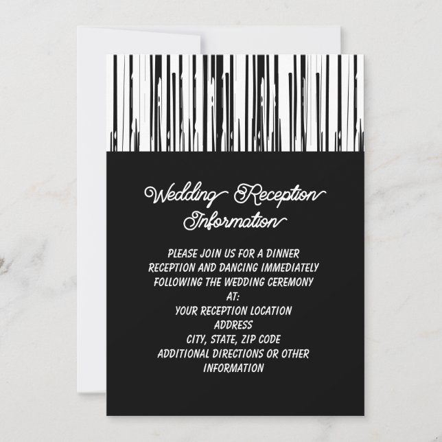Black and White Modern Stripe Elegant Minimalist Invitation (Front)