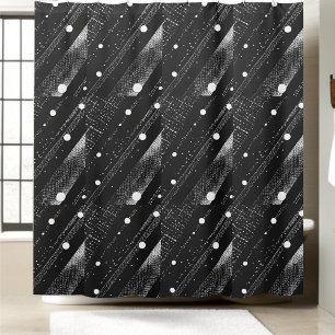 Black and White Modern Style Shower Curtain
