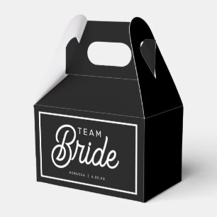 Black and White Modern Team Bride Custom Favour Bo Favor Box
