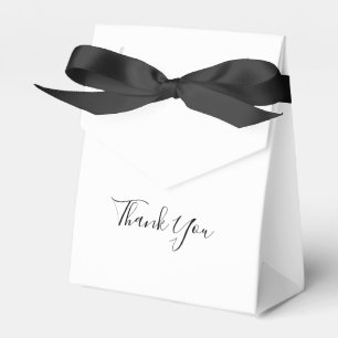Black and White Modern Thank You Favour Box