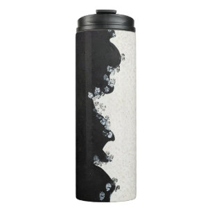 Black and White Modern Thermal Tumbler