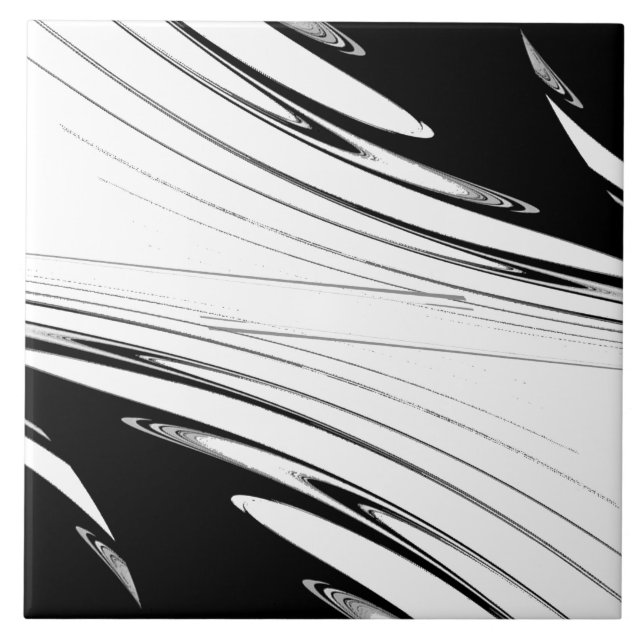 Black and White Modern Tile (Front)