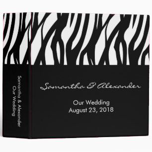 Black and White Modernist Stripe Binder