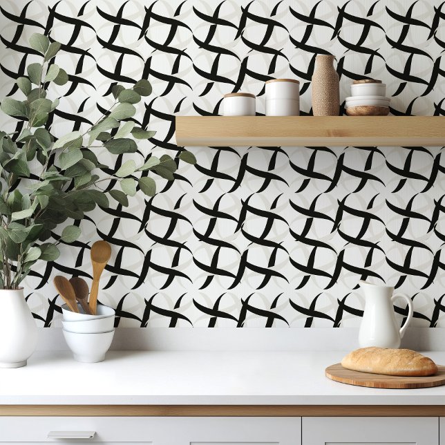 Black and white monochromatic accent floral  tile (Creator Uploaded)