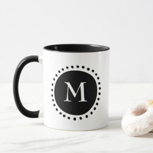 Black and White Monogram Mug