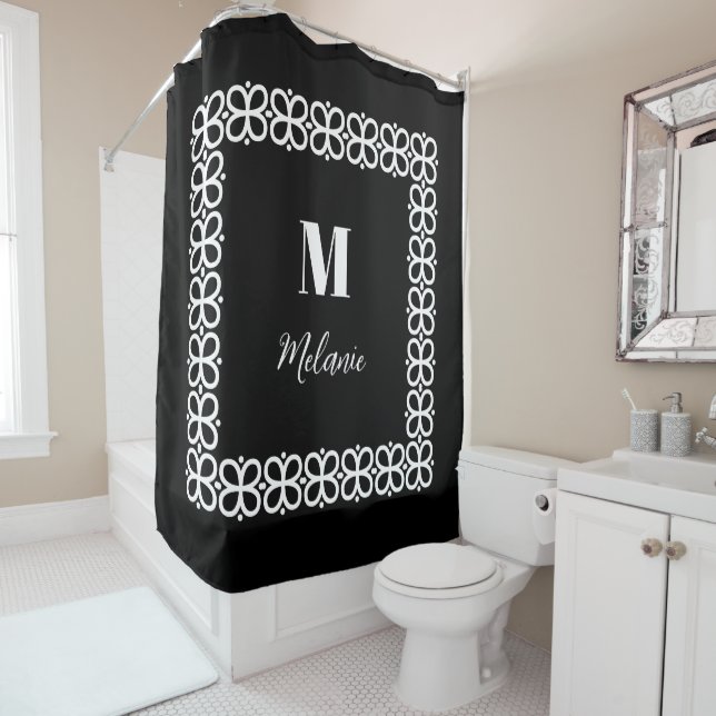 Black and White Monogram & Name Elegant (In Situ)