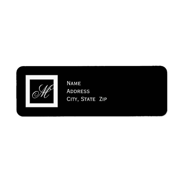 Black and White Monogram Wedding (Front)