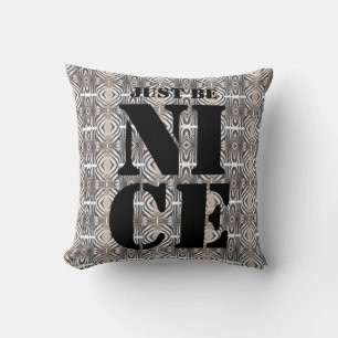 Black and White Monogrammed Throw Pillow