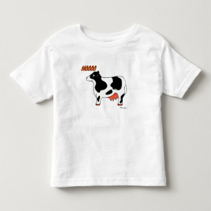 Black and White MOOOO Cow Toddler Shirt