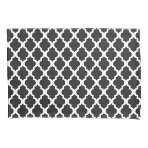 Black and White Moroccan Trellis Pillowcase